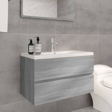 Sink Cabinet with Built-in Basin - Grey Sonoma Design