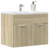  Sink Cabinet Sonoma Oak 60x38.5x46 cm Engineered Wood Colour sonoma oak Size 60 x 38.5 x 46 cm Number of 1 Number of Pieces 