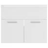 Elegant Sink Cabinet with Built-in Basin - White Engineered Wood