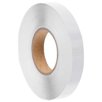 Reflective Tape White 2.5cm x 50m PVC for High Visibility