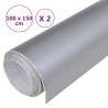 Car Films 2 pcs Matt Silver 100x150 cm - Water-resistant & Durable