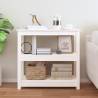 Console Table White 80x40x74 cm Solid Wood Pine | HiPo Market