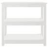 Console Table White 80x40x74 cm Solid Wood Pine | HiPo Market