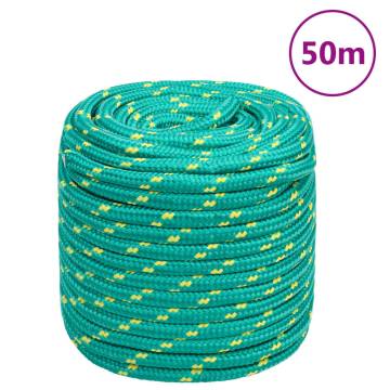 Durable Green Boat Rope - 18mm x 50m Polypropylene