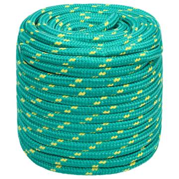 Durable Green Boat Rope - 18mm x 50m Polypropylene