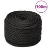  Work Rope Black 24 mm 100 m Polypropylene Colour black Quantity in Package 1 Length 100 m Diameter 24 mm 