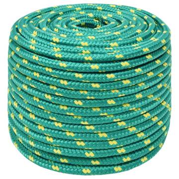 Boat Rope Green 14mm 100m - Durable Polypropylene