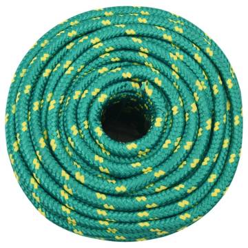 Boat Rope Green 14mm 100m - Durable Polypropylene