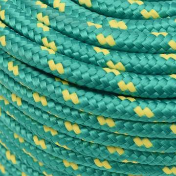 Boat Rope Green 14mm 100m - Durable Polypropylene