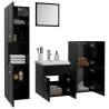 Stylish Bathroom Furniture Set in Black Engineered Wood