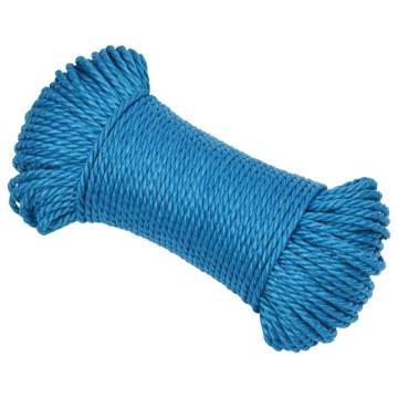 Durable Blue Work Rope 8mm x 50m - Polypropylene Quality