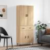  Highboard Sonoma Oak 69.5x34x180 cm Engineered Wood Colour sonoma oak Quantity in Package 1 Model 2 doors 2 drawers 