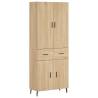 Stylish Highboard Sonoma Oak - 69.5x34x180 cm | Hipo Market