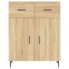 Stylish Highboard Sonoma Oak - 69.5x34x180 cm | Hipo Market