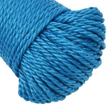 Durable Blue Work Rope 8mm x 50m - Polypropylene Quality