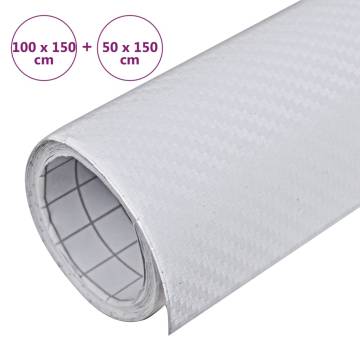 2 pcs 3D White Car Films - Durable & Stylish | HipoMarket