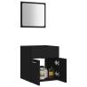 2 Piece Bathroom Furniture Set - Stylish Black Design