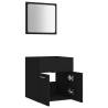 2 Piece Bathroom Furniture Set - Stylish Black Design