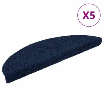 Self-Adhesive Stair Mats - 5 pcs Navy | Hipomarket