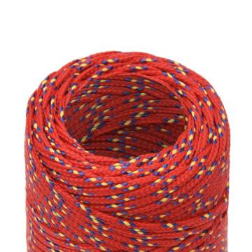 Boat Rope Red 2mm 500m Polypropylene | Durable & Versatile