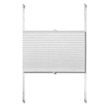 Plisse Blind 80x125cm White Pleated Blind - Stylish & Adjustable