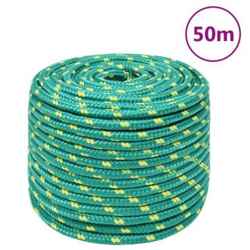 Boat Rope Green 14mm 50m Polypropylene - Durable & Versatile