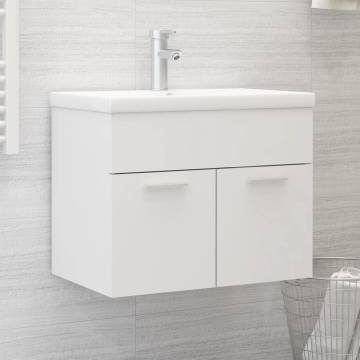 Sink Cabinet White 60x38.5x46 cm - Stylish Bathroom Storage