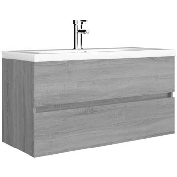 Sink Cabinet Grey Sonoma - Stylish Bathroom Storage 90x38.5x45 cm