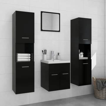 Stylish Black Bathroom Furniture Set | Hipomarket