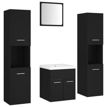 Stylish Black Bathroom Furniture Set | Hipomarket