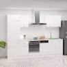 7 Piece High Gloss White Kitchen Cabinet Set | Hipo Market