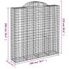 Arched Gabion Baskets - 30 pcs Galvanised Iron 200x50x200220 cm