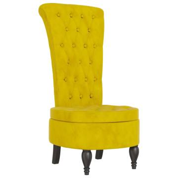 High Back Yellow Velvet Chair - Modern Comfort | HipoMarket