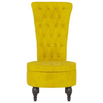 High Back Yellow Velvet Chair - Modern Comfort | HipoMarket