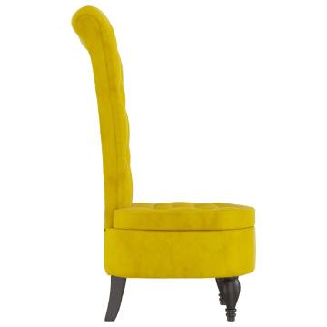 High Back Yellow Velvet Chair - Modern Comfort | HipoMarket