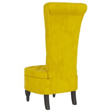 High Back Yellow Velvet Chair - Modern Comfort | HipoMarket