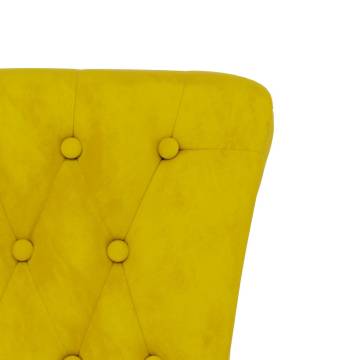 High Back Yellow Velvet Chair - Modern Comfort | HipoMarket