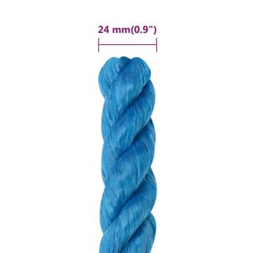 Work Rope Blue 24mm 100m Polypropylene - Durable & Versatile