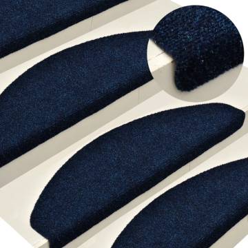 Self-adhesive Stair Mats 10 pcs Navy - Non-slip & Comfortable