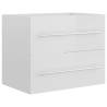 High Gloss White Sink Cabinet - 60x38.5x48 cm | HipoMarket UK