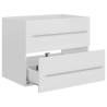 High Gloss White Sink Cabinet - 60x38.5x48 cm | HipoMarket UK