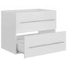 High Gloss White Sink Cabinet - 60x38.5x48 cm | HipoMarket UK