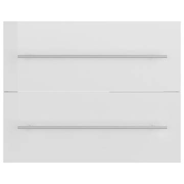 High Gloss White Sink Cabinet - 60x38.5x48 cm | HipoMarket UK