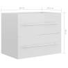 High Gloss White Sink Cabinet - 60x38.5x48 cm | HipoMarket UK