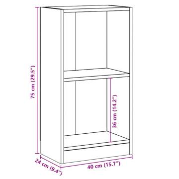 Bookshelf Sonoma Oak 40x24x75 cm - Durable & Stylish