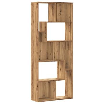 Bookcase Artisan Oak - Modern Engineered Wood Storage 67x24x161 cm