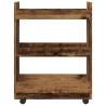 Narrow Storage Trolley 3 Tier - Old Wood Engineered Wood