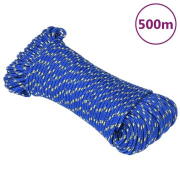 Boat Rope Blue 4mm 500m Polypropylene for Sailing & Boating