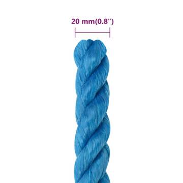 Work Rope Blue 20mm 50m - Durable Polypropylene