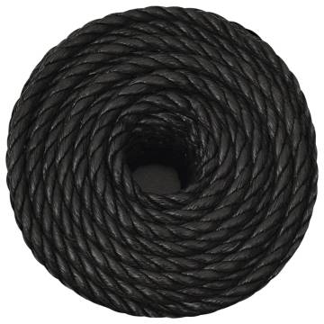 Durable Black Work Rope 24mm x 50m - Polypropylene